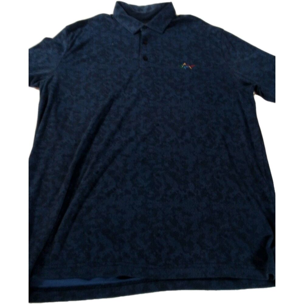 Men's Greg Norman Blue Polo Short Sleeve Shirt‎ Light And Airy Size XXL